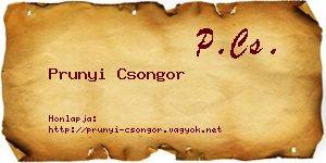 Prunyi Csongor névjegykártya