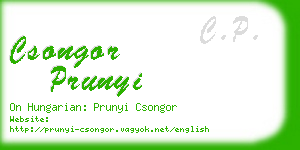 csongor prunyi business card
